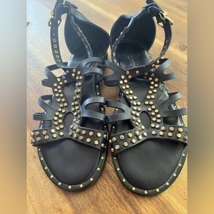 Free People Navy Gladiator Sandal, size 9 EUC